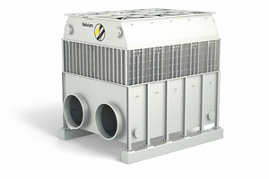 2 In waste gas cleaning with Kelvion-Rekugavo, the catalytic converter can be mounted on the heat exchanger, which reduces the footprint of the system (here: catalytic converter on the heat exchanger)