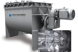 6 Horizontal mixer with box-shaped mixing container