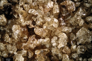 13 GBS 13b before (above, left), after 90 min (above, right), after 24 h (below, left) and after 96 h (below, right) annealing procedure (reflected-light microscope)