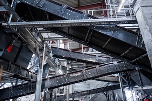 4 Vecoplan supplied the complete conveying equipment: trough conveyors, pendulum distributors, chain conveyors and double screw conveyors