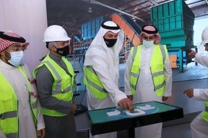 2 Inauguration of the material recycling and RDF production facility by SIRC in the presence of the President of the National Waste Management Center HE Dr. AbdullahAl Sibai, the CEO of SIRC and the member of the Managing Board of Green Environmental Solutions Company (GESCo), Majed Al Osailan