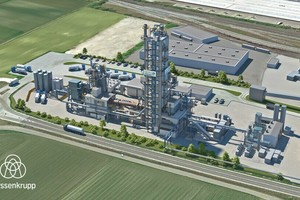 1 Model of the polysius® pure oxyfuel plant under construction at the Mergelstetten site