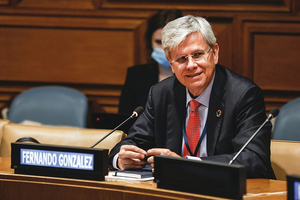 Fernando A. González, Cemex CEO, at the sustainability roundtable hosted by UN Secretary-General