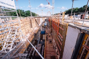 1 CEM III cements from HeidelbergCement are used to concrete the lock chamber