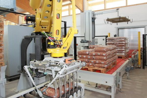 Casea GmbH commissioned Beumer Group to supply a robotic palletiser of the robotpac construction series