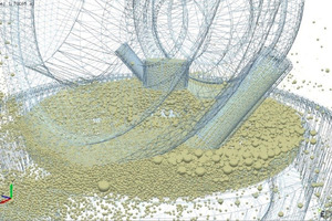 2 The separate grinding simulation results of the R80 curved-plane composite roller of the TRM5.6 vertical roller mill