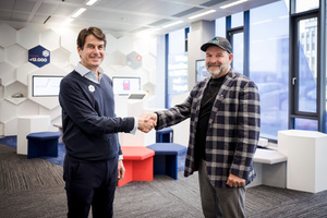 RHI Magnesita CEO Stefan Borgas and MCi Carbon CEO Marcus Dawe