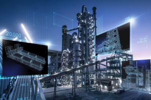Illustration of a digital cement plant
