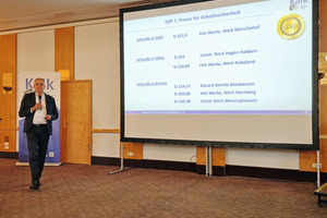 2 Dr Burkhard Naffin, Vice-Chairman, announces the award winners