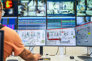 8 The control center not only monitors the clinker production process but also the electricity production