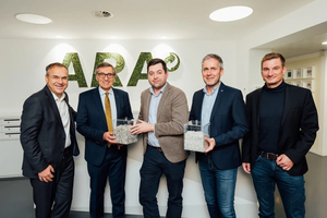 From left to right: Martin Prieler (ARA Board Member), Erich Frommwald (CEO Kirchdorfer Group), Jürgen Secklehner (Managing Director ARAplus), Reinhard Kerschner (Managing Director TOP Umweltservice GmbH and Managing Director Kerschner Umweltservice und Logistik GmbH), Richard Walter (Managing Director SRP Sekundär Rohstoff Produktion GmbH)