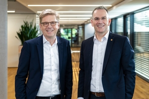 1 Dr Mats Gökstorp (left), chairman of the executive board at Sick AG, and Dr Peter Selders, CEO of the Endress+Hauser Group