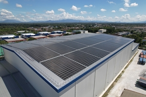2 Solar panels on the building for the automatic storage and retrieval system