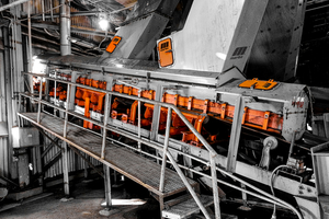 2 Modern transfer design eases the transition of materials, reducing the chances of a blockage to maintain material flow