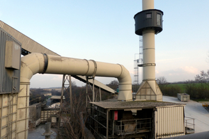 6 The fabric filter bags in front of the radiator exhaust air stack have a temperature resistance of 220 °C