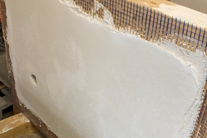 8 Foam gypsum compartment plastered with gypsum plaster (demonstrator project Leichtgips)