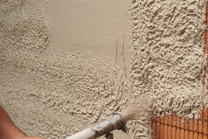 11 Practical test in the EcoStuc project, machine-processable lightweight plaster made from 100% RC gypsum [41, 44]