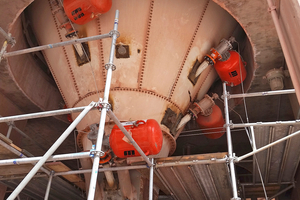 9 Assessing major areas of buildup helps determine the number and placement of air cannons