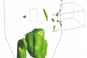 12 Iso-surface with CO molar concentration of 0.0003