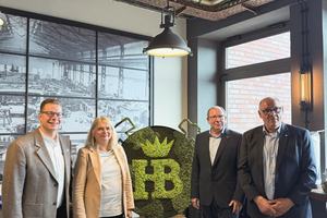 1 Florian Festge, Dr Petra Strunk, Mirko Hoffmann and Frank Ormeloh met to talk about 100 years of company history